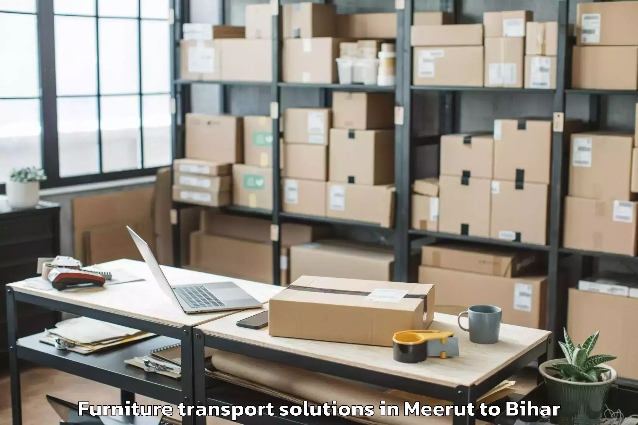 Book Meerut to Manjhi Furniture Transport Solutions